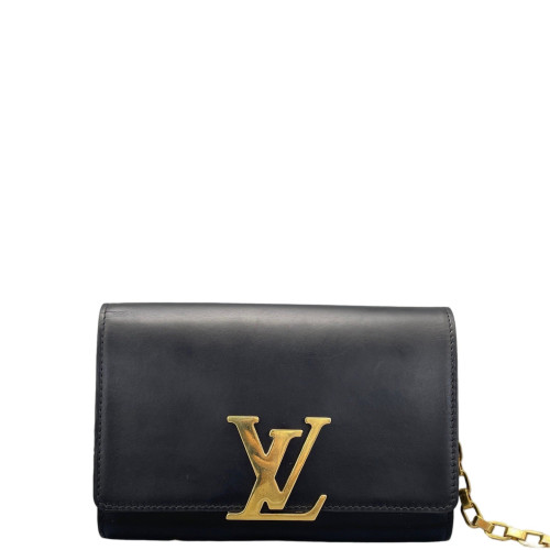 Louis Vuitton Shoulder Bag Calfskin Black