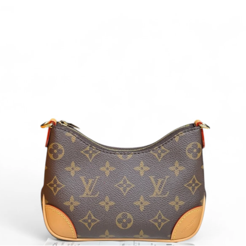 Louis Vuitton Boulogne Mini Monogram Vachetta Leather Dark Brown Light Brown Beige