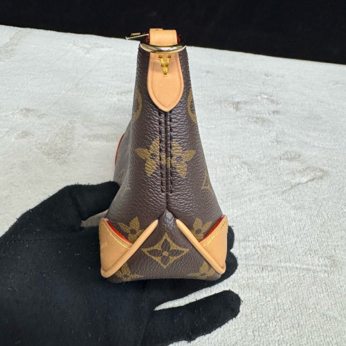 Louis Vuitton Boulogne Mini Monogram Vachetta Leather Dark Brown Light Brown Beige