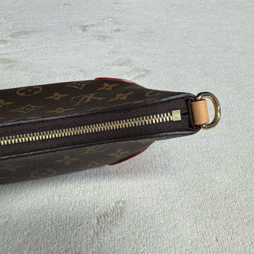 Louis Vuitton Boulogne Mini Monogram Vachetta Leather Dark Brown Light Brown Beige