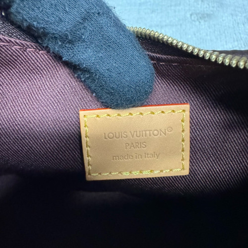 Louis Vuitton Boulogne Mini Monogram Vachetta Leather Dark Brown Light Brown Beige