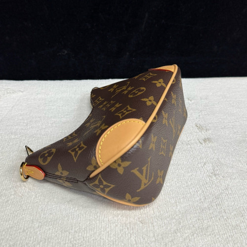 Louis Vuitton Boulogne Mini Monogram Vachetta Leather Dark Brown Light Brown Beige
