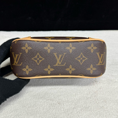 Louis Vuitton Boulogne Mini Monogram Vachetta Leather Dark Brown Light Brown Beige
