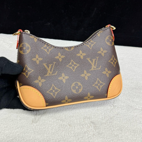 Louis Vuitton Boulogne Mini Monogram Vachetta Leather Dark Brown Light Brown Beige