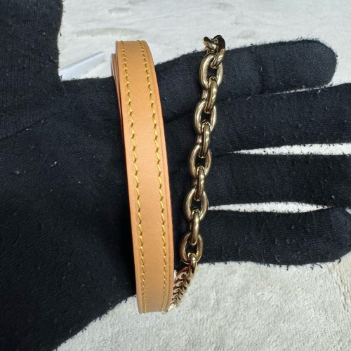 Louis Vuitton Boulogne Mini Monogram Vachetta Leather Dark Brown Light Brown Beige