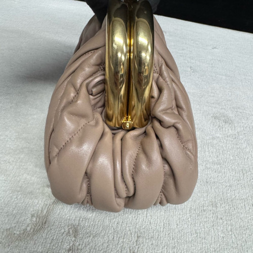 Miu Miu Matelasse Shoulder Bag Crumpled Lambskin Natural Tan Miu Miu Matelasse Shoulder Bag Crumpled Lambskin Natural Tan