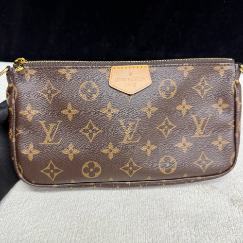 Louis Vuitton Multi Pochette Accessories Monogram Dark Brown Light Brown Green Louis Vuitton Multi Pochette Accessories Monogram Dark Brown Light Brown Green