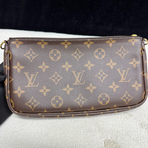 Louis Vuitton Multi Pochette Accessories Monogram Dark Brown Light Brown Green Louis Vuitton Multi Pochette Accessories Monogram Dark Brown Light Brown Green