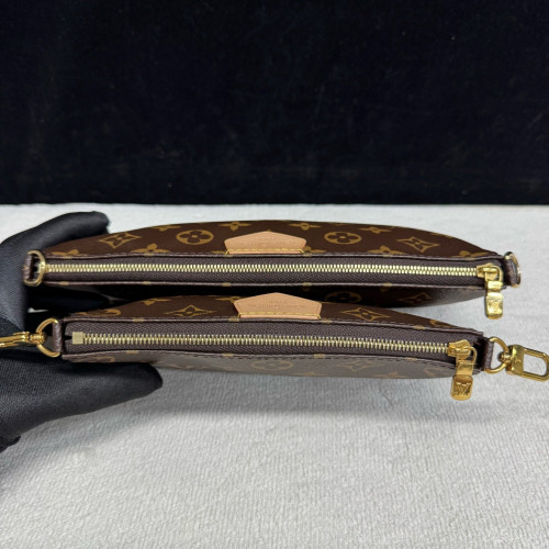 Louis Vuitton Multi Pochette Accessories Monogram Dark Brown Light Brown Green Louis Vuitton Multi Pochette Accessories Monogram Dark Brown Light Brown Green