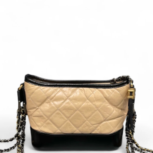 Chanel Quilted Small Gabrielle Hobo Calfskin Natural Tan Black Red Chanel Quilted Small Gabrielle Hobo Calfskin Natural Tan Black Red