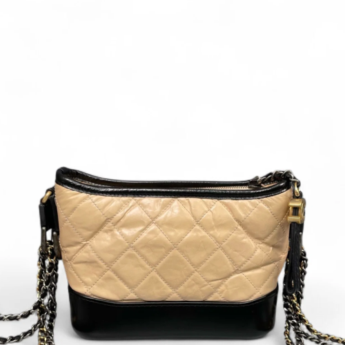 Chanel Quilted Small Gabrielle Hobo Calfskin Natural Tan Black Red Chanel Quilted Small Gabrielle Hobo Calfskin Natural Tan Black Red