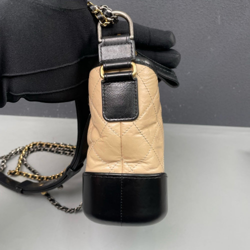 Chanel Quilted Small Gabrielle Hobo Calfskin Natural Tan Black Red Chanel Quilted Small Gabrielle Hobo Calfskin Natural Tan Black Red