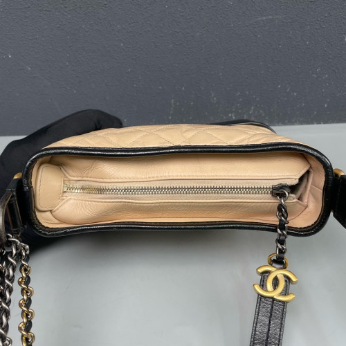 Chanel Quilted Small Gabrielle Hobo Calfskin Natural Tan Black Red Chanel Quilted Small Gabrielle Hobo Calfskin Natural Tan Black Red