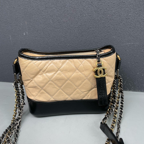 Chanel Quilted Small Gabrielle Hobo Calfskin Natural Tan Black Red Chanel Quilted Small Gabrielle Hobo Calfskin Natural Tan Black Red