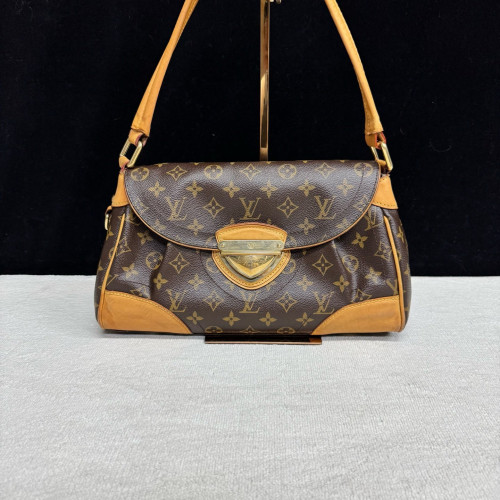 Louis Vuitton Beverly MM Monogram Dark Brown Light Brown Beige