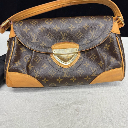Louis Vuitton Beverly MM Monogram Dark Brown Light Brown Beige