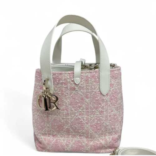 Dior Small Toujours Vertical Tweed Calfskin Pink White Dior Small Toujours Vertical Tweed Calfskin Pink White