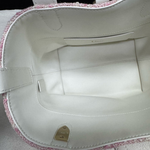 Dior Small Toujours Vertical Tweed Calfskin Pink White Dior Small Toujours Vertical Tweed Calfskin Pink White