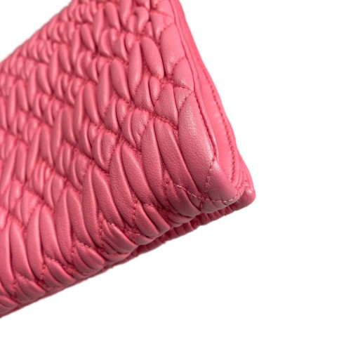 Miu Miu Gaufre Strass Mini Flap Crumpled Lambskin Pink Miu Miu Gaufre Strass Mini Flap Crumpled Lambskin Pink