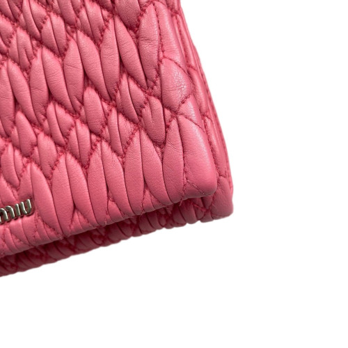 Miu Miu Gaufre Strass Mini Flap Crumpled Lambskin Pink Miu Miu Gaufre Strass Mini Flap Crumpled Lambskin Pink