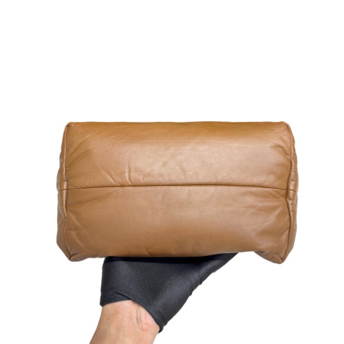 Bottega Veneta Intrecciato Handbag Lambskin Intrecciato Lambskin Nappa Brown