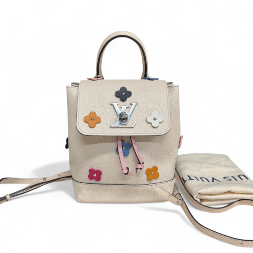 Louis Vuitton Lockme Backpack Mini Calfskin Beige Clair