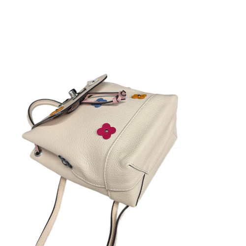 Louis Vuitton Lockme Backpack Mini Calfskin Beige Clair