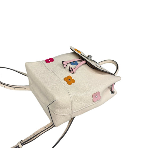 Louis Vuitton Lockme Backpack Mini Calfskin Beige Clair