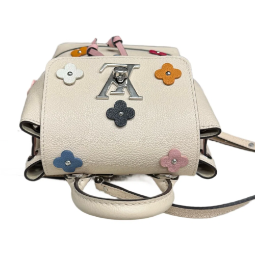 Louis Vuitton Lockme Backpack Mini Calfskin Beige Clair