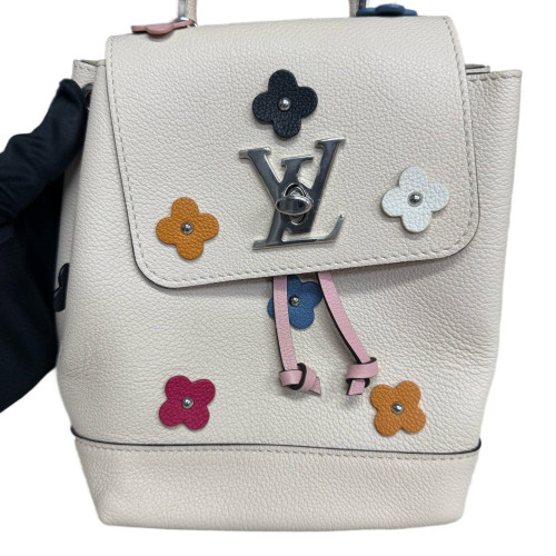 Louis Vuitton Lockme Backpack Mini Calfskin Beige Clair