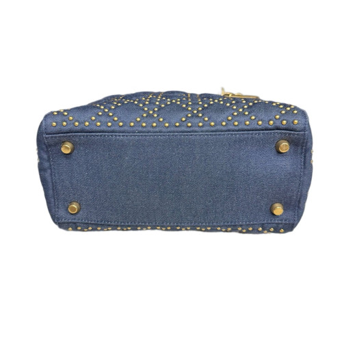 Dior Studded Medium Lady Dior Denim Blue Dior Studded Medium Lady Dior Denim Blue