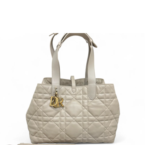 Dior Cannage Tote Bag Calfskin Natural Tan Dior Cannage Tote Bag Calfskin Natural Tan