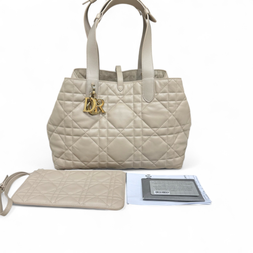 Dior Cannage Tote Bag Calfskin Natural Tan Dior Cannage Tote Bag Calfskin Natural Tan
