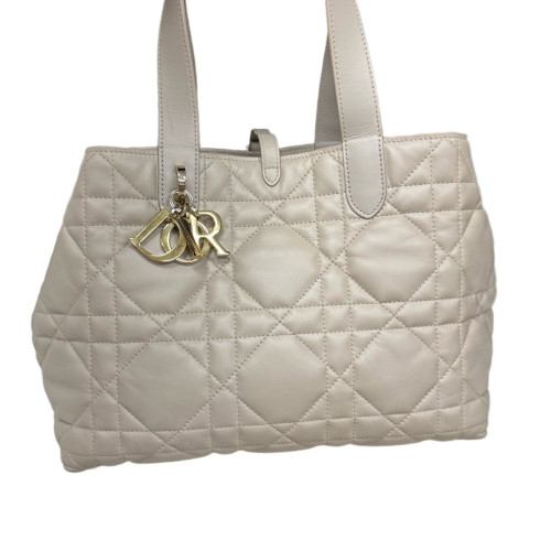 Dior Cannage Tote Bag Calfskin Natural Tan Dior Cannage Tote Bag Calfskin Natural Tan