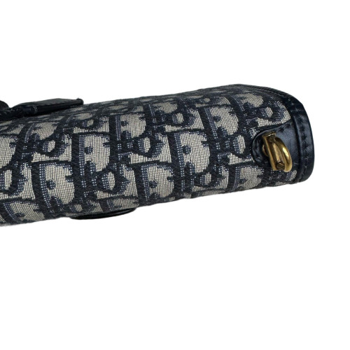 Dior Small Dioraddict Flap Oblique Navy Beige