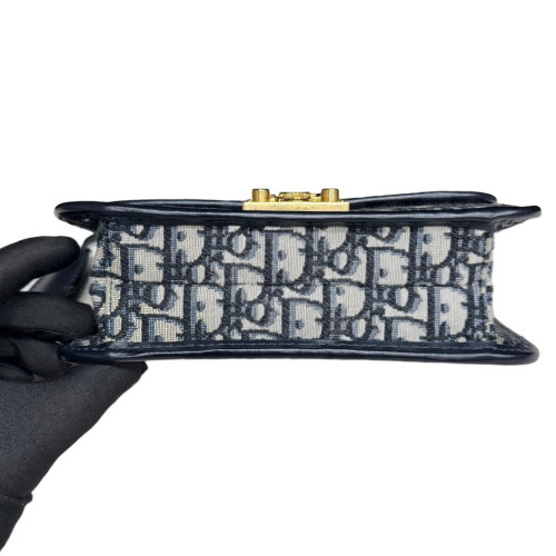 Dior Small Dioraddict Flap Oblique Navy Beige