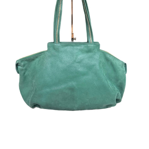 Fendi Tote Bag Suede Green