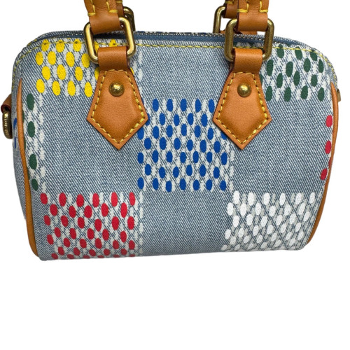 Louis Vuitton Speedy 18 Bandouliere Denim Monogram Blue