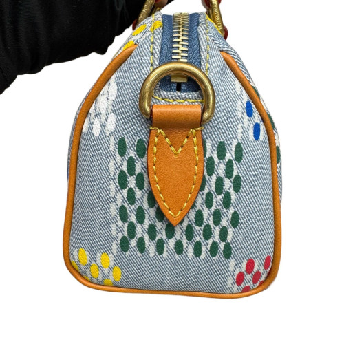 Louis Vuitton Speedy 18 Bandouliere Denim Monogram Blue