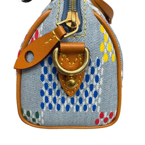 Louis Vuitton Speedy 18 Bandouliere Denim Monogram Blue