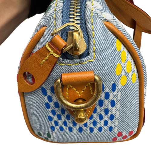 Louis Vuitton Speedy 18 Bandouliere Denim Monogram Blue