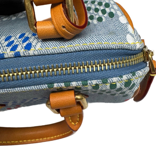 Louis Vuitton Speedy 18 Bandouliere Denim Monogram Blue