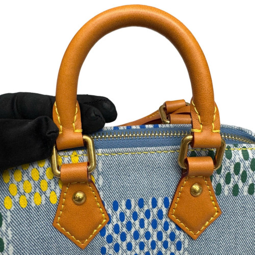 Louis Vuitton Speedy 18 Bandouliere Denim Monogram Blue