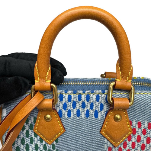 Louis Vuitton Speedy 18 Bandouliere Denim Monogram Blue