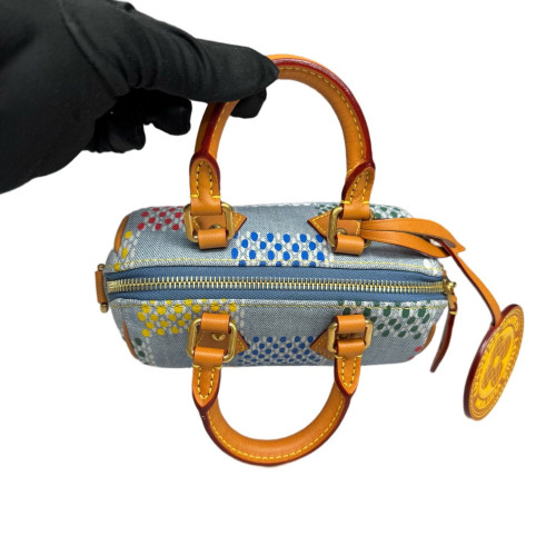 Louis Vuitton Speedy 18 Bandouliere Denim Monogram Blue