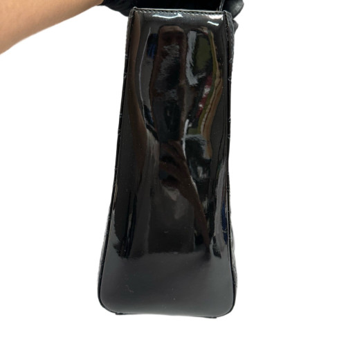 Dior Large Lady Dior Patent Calfskin Black