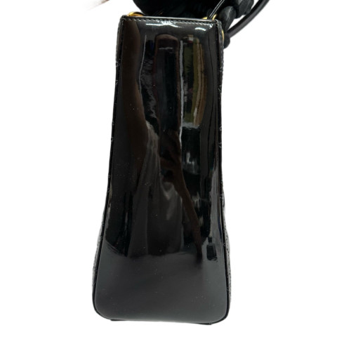 Dior Large Lady Dior Patent Calfskin Black