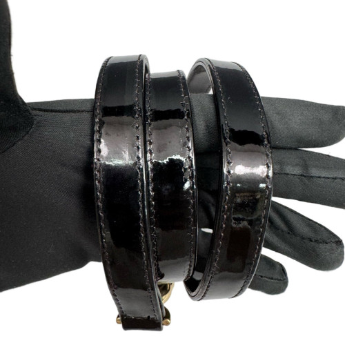 Dior Large Lady Dior Patent Calfskin Black