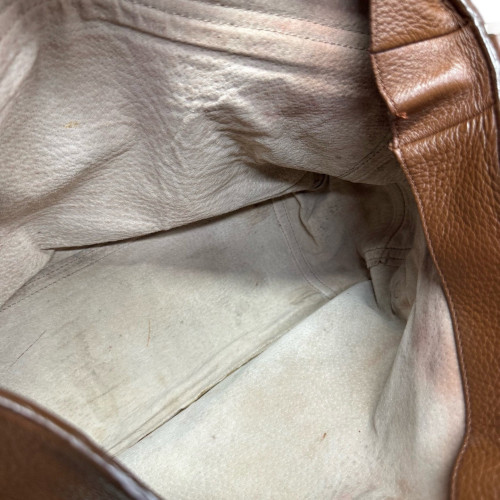 Miu Miu Two-Way Bag Calfskin Brown