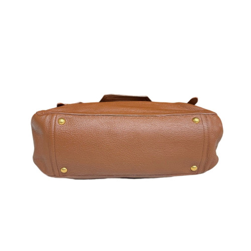 Miu Miu Two-Way Bag Calfskin Brown